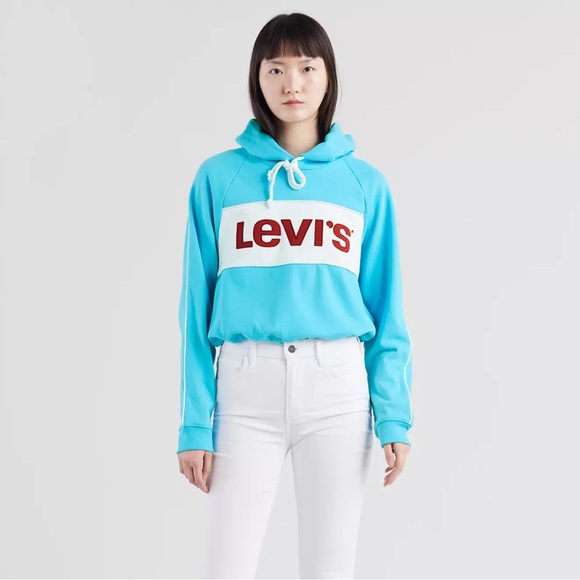 NWT Levi’s Colorblock Cinched Hoodie - Picture 1 of 8